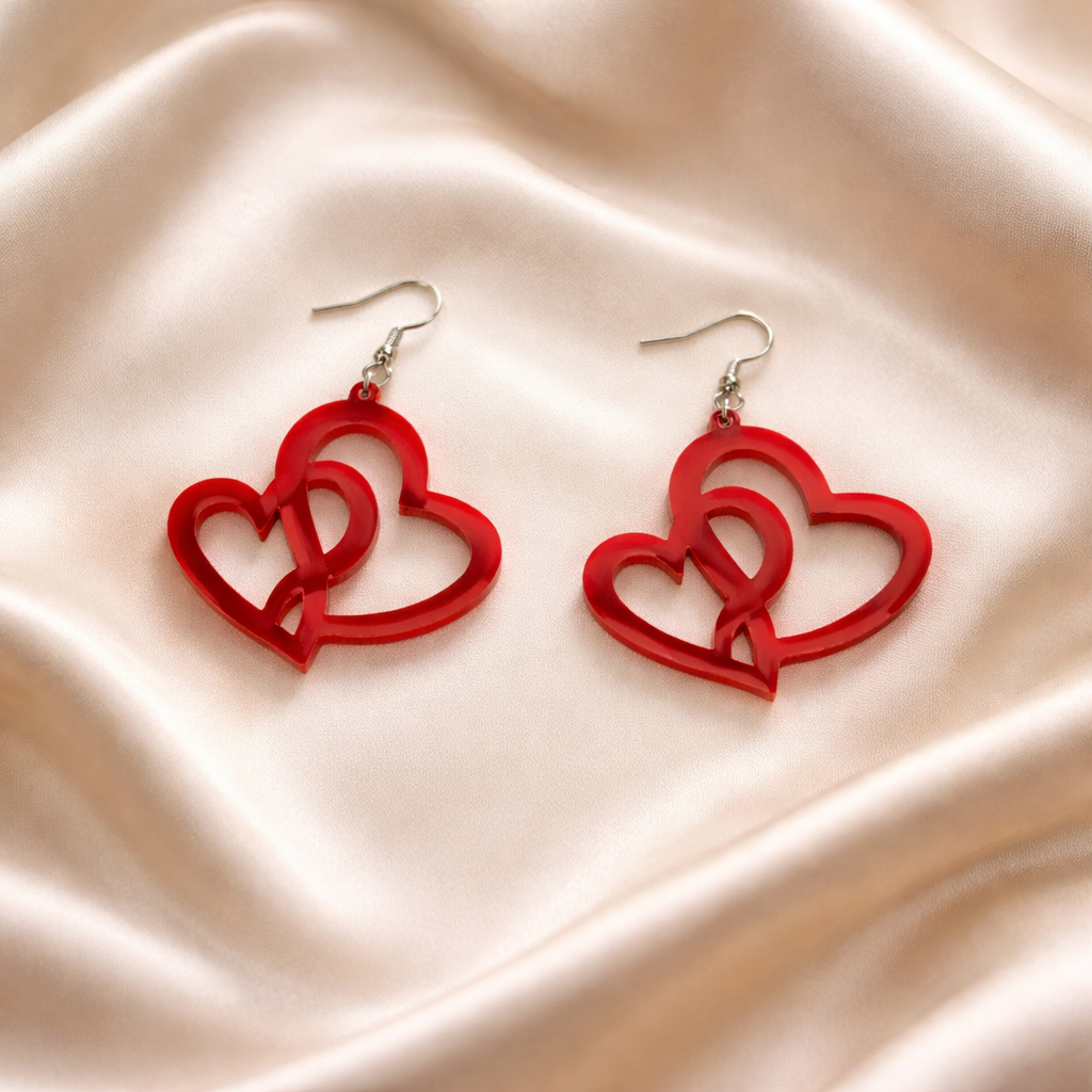 ❤️ Interlocking Heart Drop Earrings