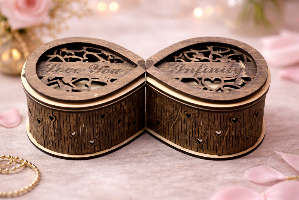 Handcrafted Wooden Infinity Keepsake Box