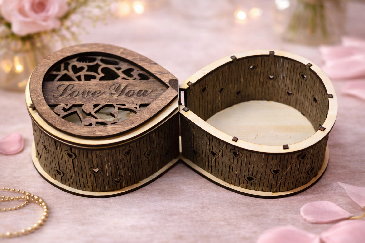 Handcrafted Wooden Infinity Keepsake Box